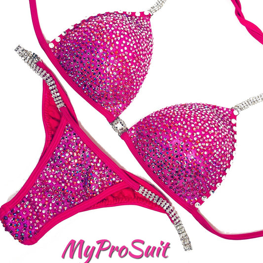 MyProsuit Barbie pink Swarovski® Crystal Suit. Bikini & Wellness Division. IFBB Pro, Npc 